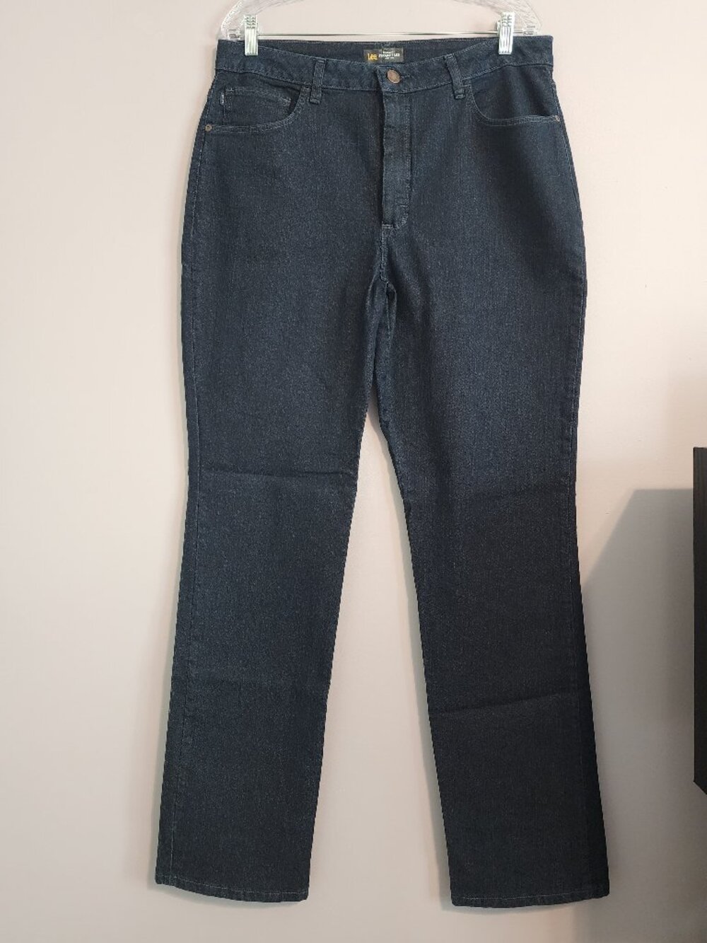 2/$22 Lee Instantly Slims High Rise Dark Blue Jeans Size 14 Tall